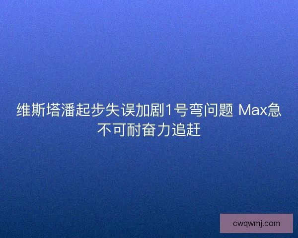 维斯塔潘起步失误加剧1号弯问题 Max急不可耐奋力追赶